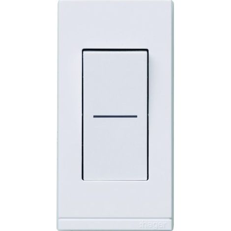 Hager – Interrupteur interBP étroit lumineux va-et-vient – Poussoir complet pour installation électrique – Pour espaces confinés