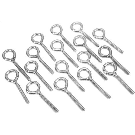 20 pièces Boulons à Œil M4 Acier Inoxydable, Tige Filetée à Œil Fermé Soudé pour Machines (1/5)