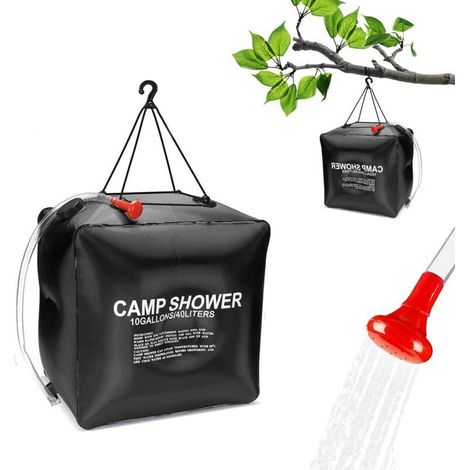 Sac de douche solaire de camping , douche de camping portable , 40L , adapté au camping en plein air , aux voyages (1/4)