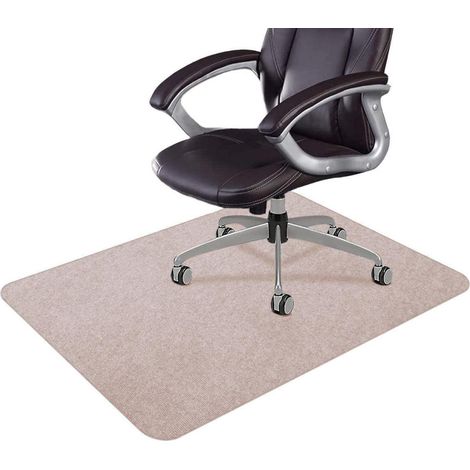 Tapis de sol imperméable et antidérapant pour sols durs de bureau/salle d'ordinateur, tapis de protection, tapis d'éveil pour bébé, tapis de sol auto-adhésif en PVC, marron clair, 90 x 120 cm (1/5)