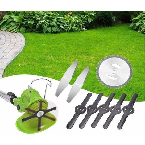 Lame ricambio per decespugliatore tagliaerba batteria kit 7 pezzi più disco per tagliare legno tronchetti (1/3)
