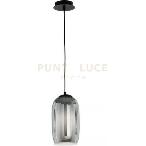 SOSPENSIONE BONNIE 3 VETRO FUME' 1 LUCE ATTACCO E27 D.15CM H.29CM