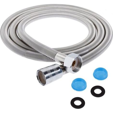 Trade Shop - TUBO FLESSIBILE DOCCIA SOFFIONE DOCCINO VASCA BAGNO 1.8MT ANTIPIEGA ACCIAIO CROMATO 69228 -