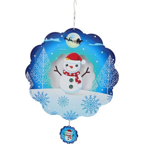 Carillon de Vent 3D avec Pendentif Noël - Décoration pour Jardin Extérieur et Cour (1/5)