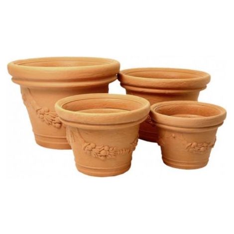 VASO TONDO VASI IN RESINA COLORE TERRACOTTA PIANTE FIORI ELIOS IMPRUNETA 19183V Ø 42 H 33 (19184)