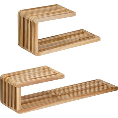 Mica Decorations Étagère murale Brun H20xl21xL80cm (1/5)