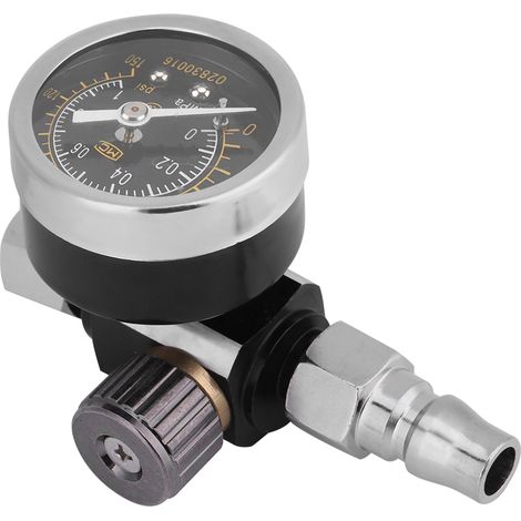 Manomano - Regulateur De Pression Air - Manomètre Avec Lentille Verre - Connexion Bsp 1/4 Pouces - Pour Pistole À Peinture - Unité ×1 (1/5)