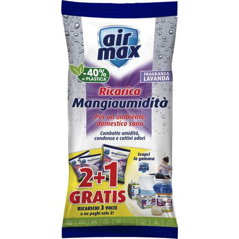 12 x AIRMAX ASSORBIUMIDITA RICAR SALI LAVAN 450G 3 PZ