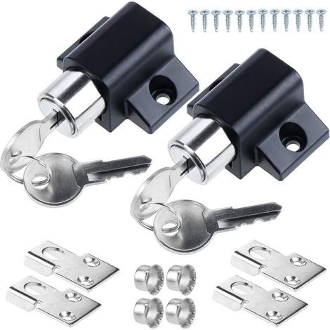 2 pièces porte coulissante, serrure, fenêtre, serrures de porte, fenêtre, limiteur de porte, serrure de fenêtre, serrure de sécurité, serrure de porte coulissante, serrures de porte coulissante, ensem (1/5)