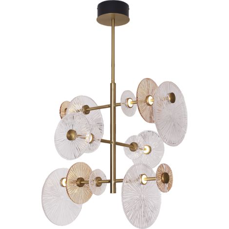 Lampadario Maxlight Allure anelli vetro LED 70W Ø60 (1/4)