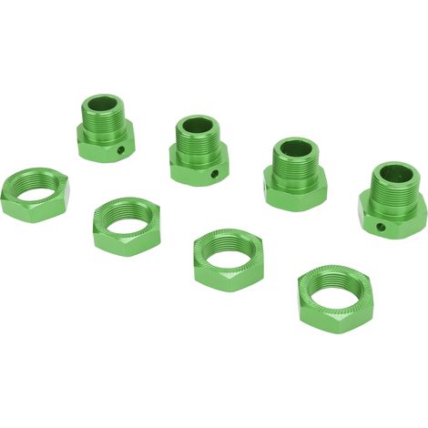 24-mm-RC-Radsechskantadapter aus hochbelastbarer Aluminiumlegierung mit Abdeckungen und Achsen für ARRMA 1/5-Maßstab, grün (1/5)