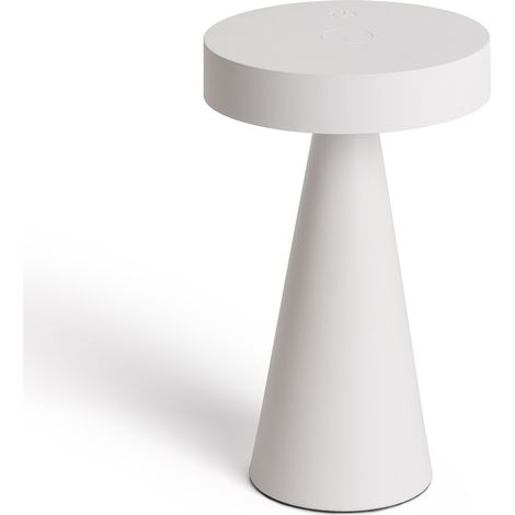 Lámpara de Mesa LED Metal Inalámbrica para Exterior Catinca Blanco