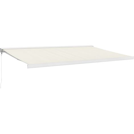 Maison Exclusive - Tenda da Sole Retrattile Crema 5x3 m in Tessuto e Alluminio