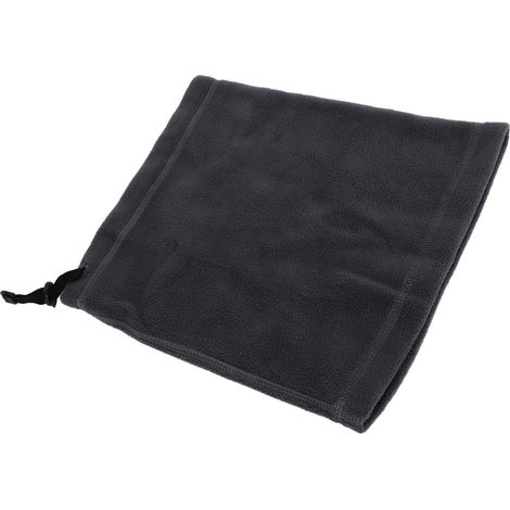 Cache-cou polaire ajustable pour sports d'hiver, écharpe thermique unisexe avec cordelette, noir. (1/5)