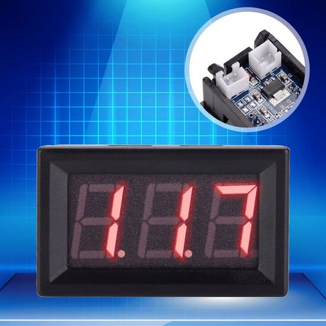 1 Stück LED-Digitalanzeige-Panel-Temperaturmessgerät Thermometer 12V mit Sonde (Rot) (1/5)