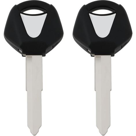 Store Lot de 2 Clés de Moto Vierges Lame Non Coupée Rainure Droite Compatible avec Yamaha YZF R1 R6 YZF600 FZ1 FZ6 MT07/09 (1/5)