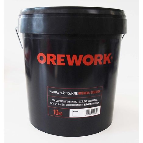 Pintura plástica mate para interior/exterior - Blanco - 10 kg