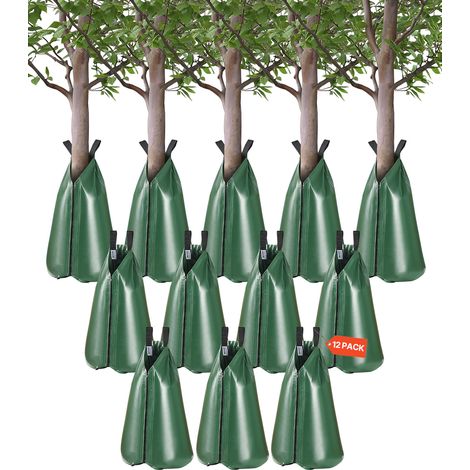 VEVOR Sac dearrosage dearbres, 12 pcs, sac deirrigation dearbres, 75,7 L, goutte a goutte, rechargeable, liberation lente 5-9 heures avec fermeture eclair, durable, pour ciblage des racines profondes (1/5)