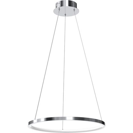 Moderne Pendelleuchte mit Chromring, Ø 50 cm, neutrale LED-Beleuchtung, 27 W, HOOP Milagro (1/5)