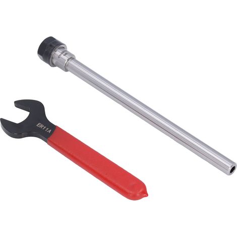 Mandrin de fraisage ER11 à queue droite avec rallonge et clé pour CNC, modèle C10-ER11A-150L, longueur 150mm