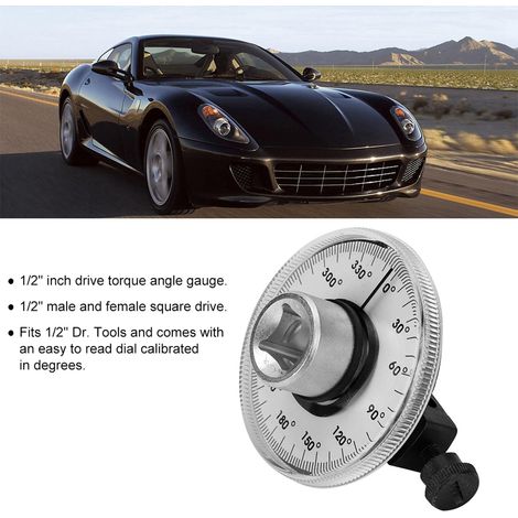 Clé dynamométrique réglable avec indicateur d'angle, outil de mesure pour voiture, jeu d'atelier de garage (1/5)