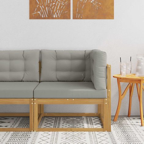 vidaXL Canapé d'angle extérieur Polyester Blanc (1/5)