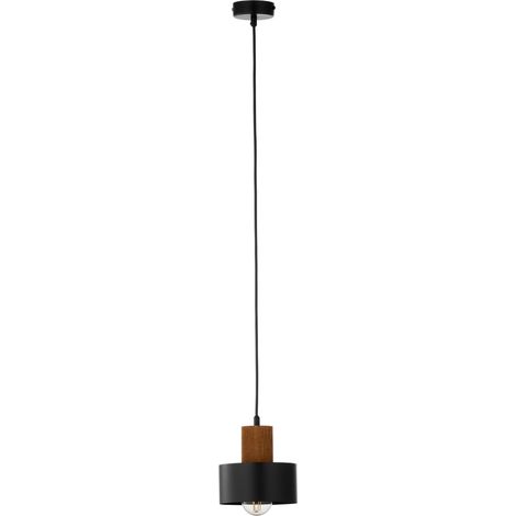 Suspension scandinave noire et bois RIF WOOD Sigma Lighting 1xE27 15 W (1/5)