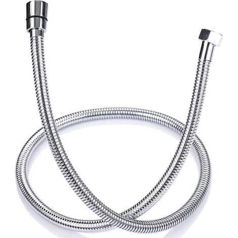 Flexible de Douche 1.5m en Acier Inoxydable Anti Torsion, Tuyau de Douche Raccord Standard G 1/2 Universel, Accessoires Salle de Bains Adaptable à Toutes les Douchettes (1/5)
