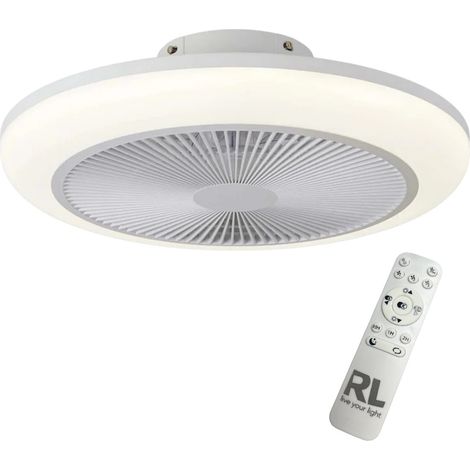 Plafonnier LED avec Ventilateur Mjolby Ø46 cm – 30W, 3300 lm, Effet Étoiles, Télécommande – Trio Lighting (1/5)