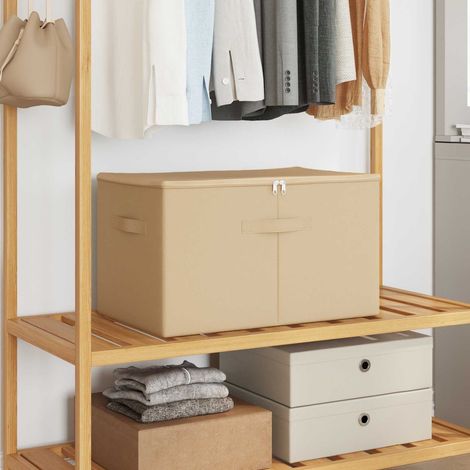 vidaXL Storage Box Cream 55 x 35 x 32 cm Non-woven fabric