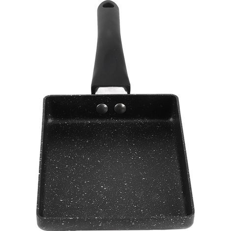 Tamagoyaki Rechteckiger Antihaft-Topf mit Kunststoffgriff, schwarze Omelettpfanne (1/5)