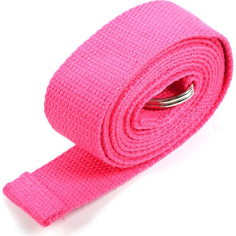 Sangle d'étirement pour le yoga, ceinture d'entraînement sportif, ceinture de fitness pour la taille, les jambes et les épaules, rose, 1,83 m x 3,8 cm / 72,0 x 1,5 pouces (1/5)