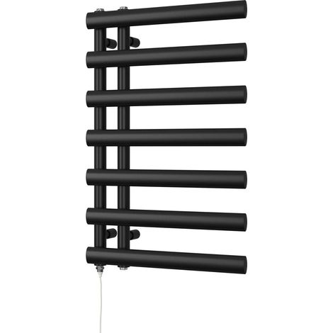 Elyan - Black Electric Towel Rail H766mm x W500mm 300w Standard (1/3)