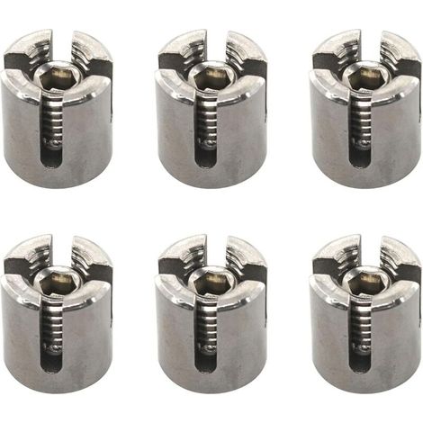 Serre-câbles Acier Inoxydable Argenté M10 x 3 mm Lot de 6 (1/5)