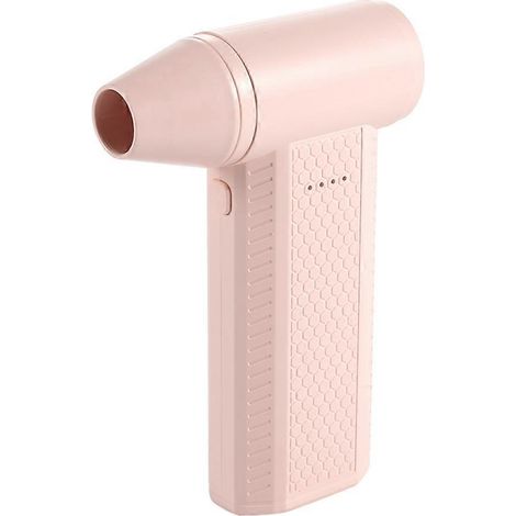 Mini-Tragbarer Turboventilator, Handgebläse, 4 einstellbare Leistungsstufen, ideal zum Reinigen von Tastaturen und Autos, pinkfarbener Haartrockner (1/5)