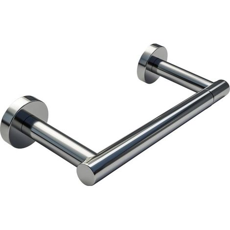 Porte-papier toilette chromé – Support de rouleau de papier toilette flexible en métal poli pour salle de bain, fixation murale, robuste en acier inoxydable SUS 304 TP, grand porte-rouleau méga modern (1/5)