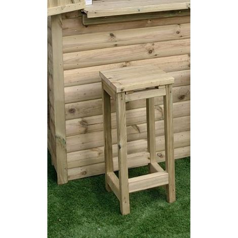 Garden Bar Stool - Timber - L38 x W36.5 x H80 cm