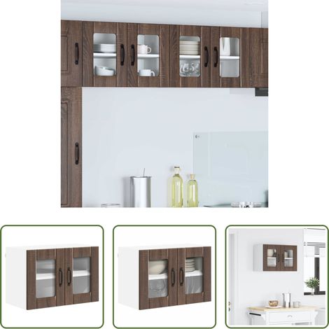 Küchenwandschrank - Küchenschrank Braun Eichen-Optik 60 x 31 x 40 cm Holzwerkstoff (1/5)