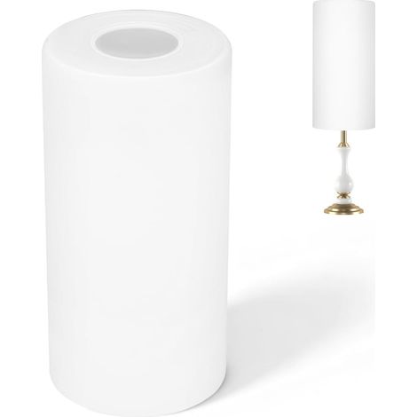 Abat-Jour Cylindrique En Verre Blanc Opaque Couvercle De Lampe De Rechange Pour Luminaire Abat-Jour En Verre Pour Plafonnier Applique Murale Lampe De Bureau Ou Suspension 20.00 Cm (1/5)
