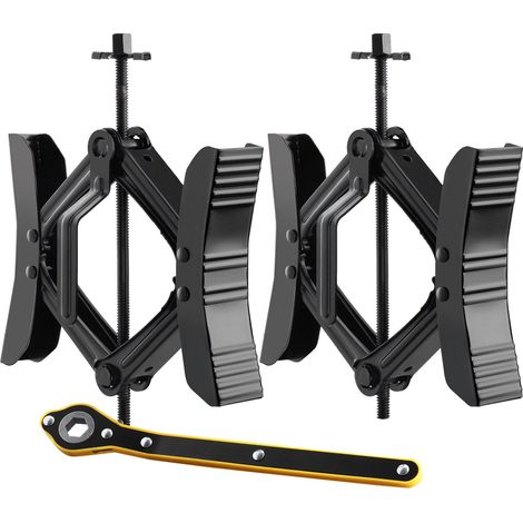 Cales de roue H pour camping-car, robustes et pratiques, compatibles pneus 3,5" à 12", 2 jeux avec clé à cliquet inclus. (1/5)