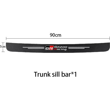 (1 pièce pour GR) Protection de seuil de porte en fibre de carbone GR Sport pour Toyota GR Sport,Gazoo Racing,C-HR,RAV4,Mirai,Avensis,Prado,Prius (1/3)