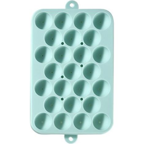 Moule à glaçons sphériques à 25 compartiments en silicone souple, démoulage facile et nettoyage aisé. Idéal pour la maison, la cuisine et les fêtes. (1/4)