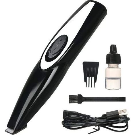 Cisailles pour animaux, rechargeables par USB, 6 500 tr/min, 6,5 W, 110-240 V, noires (1/5)