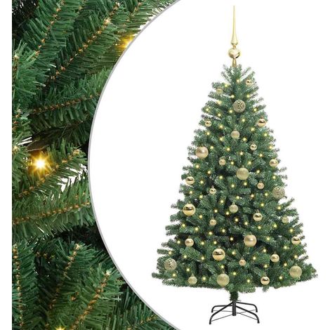 vidaXL Albero di Natale Artificiale con Rami Pieghevoli Verde 120 cm
