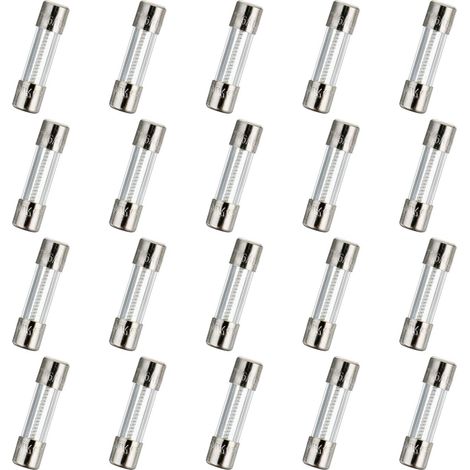 T1.6AL250V 20 pièces 5x20mm fusible en verre à fusion lente 1.6A 250V 0.2 x 0.78 pouces fusible à retardement (1/3)
