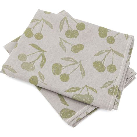Lot de 2 torchons de cuisine toile coton BING 50x70 cm (1/5)