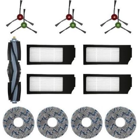Filtre Brosse Chiffon de Rechange Ensemble d'accessoires pour Robot Aspirateur Ecovacs DEEBOT T20 Omni T10 Omni DEEBOT X1 Omni X1 Turbo X1 Plus (15 Pièces) (1/5)