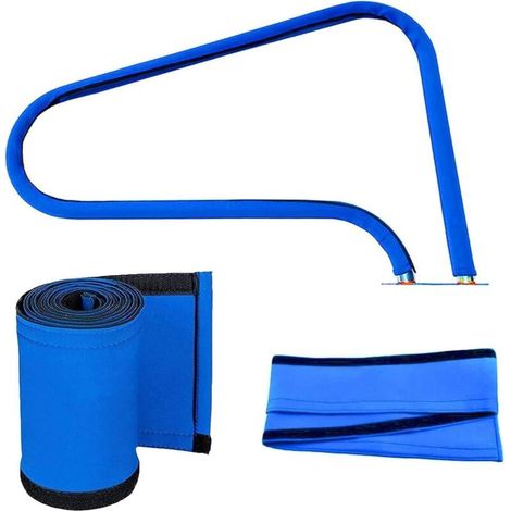 Cubierta para pasamanos de piscina de 1,8 m con asas de seguridad con velcro antideslizante para piscinas de 1,8 m (1/4)