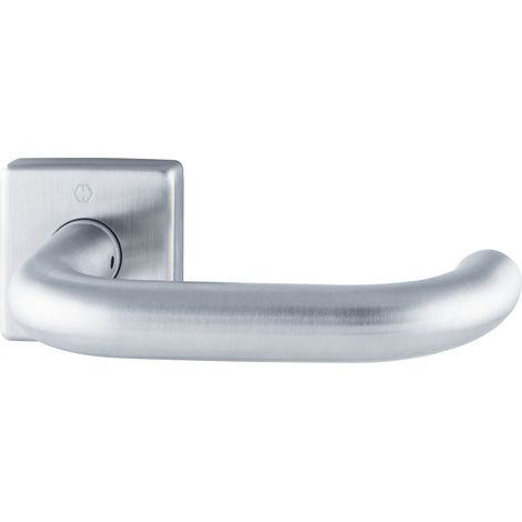 Hoppe Türgriff U-Form Paris Türklinke - Rosette eckig VK 10/62mm, Edelstahl matt (1/5)
