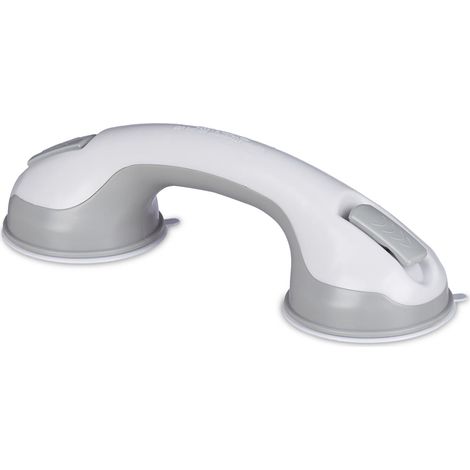 Set di 2 maniglie a ventosa per bagno, pratica ausilio per salire e scendere in plastica bianca 130009649